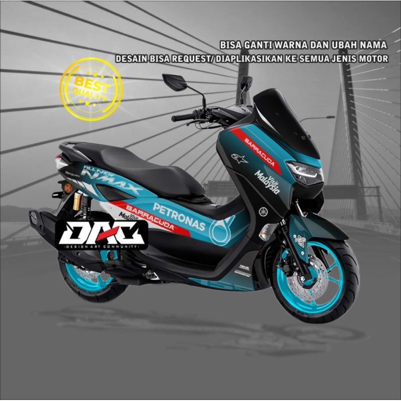 Stiker Motor Sticker Decal full body NMAX Petronas biru Murah Berkwalitas
