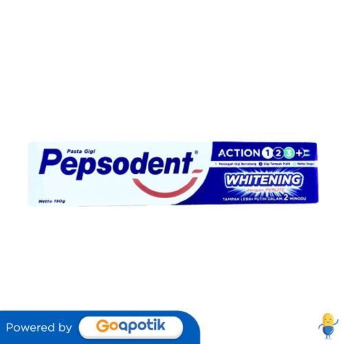 Pepsodent Action 123 Plus Whitening 190 Gram Tube