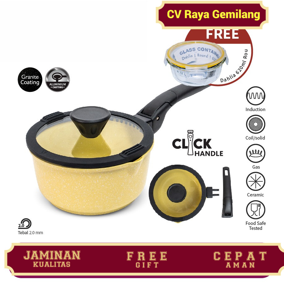 Kirin Sampe Series / Wajan Anti Lengket / Granite