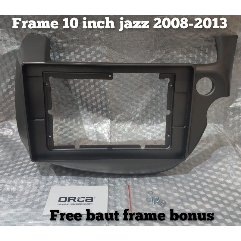 frame head unit android 10 inch mobil honda jazz 2008-2012