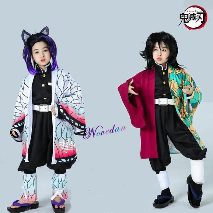 KOSTUM KIMETSU NO YAIBA ANAK NEZUKO COSTUME TANJIRO ZENITSU GIYUU