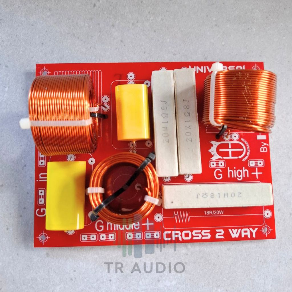 Crossover Pasif 2 Way Middle High Balap PCB Audio Filter Kapasitor MKP 250V