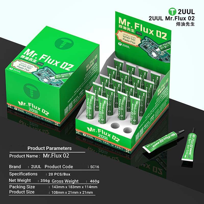 2UUL Mr Flux 02 SC16 Soldering Oil for Mobile Phone Motherboard Chip Soldering Special Flux Welng Re