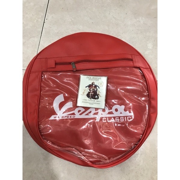 COVER BAN SEREP VESPA RING 8 MERAH