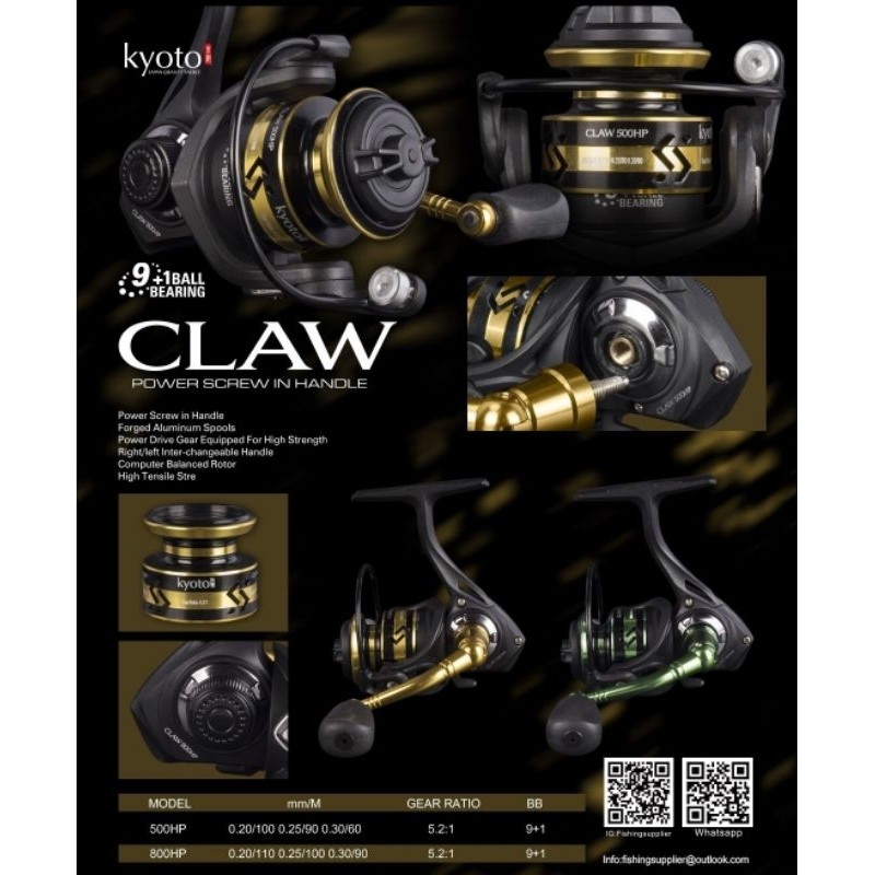Terlaris Reel Ultralight Kyoto Claw 500 800 Power Handle