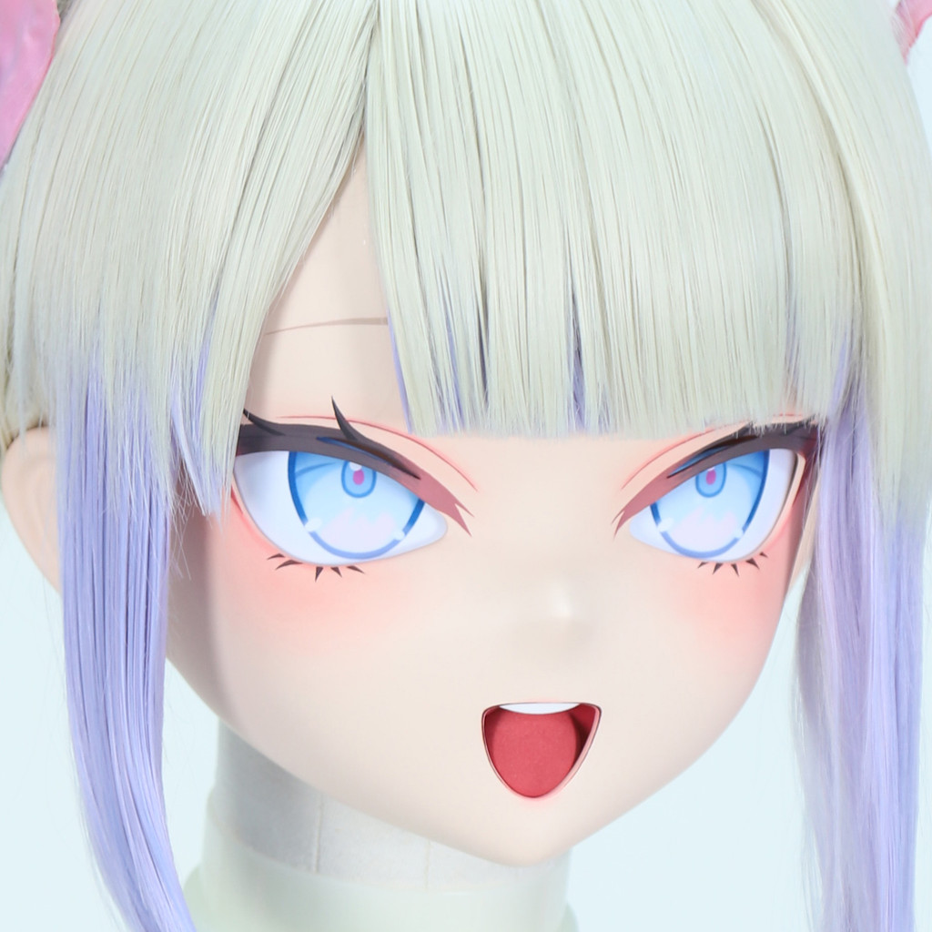 Customize aracter Female/Girl Resin Kig Full Head With Lock Anime Cosplay Japanese Anime Kigurumi Ma