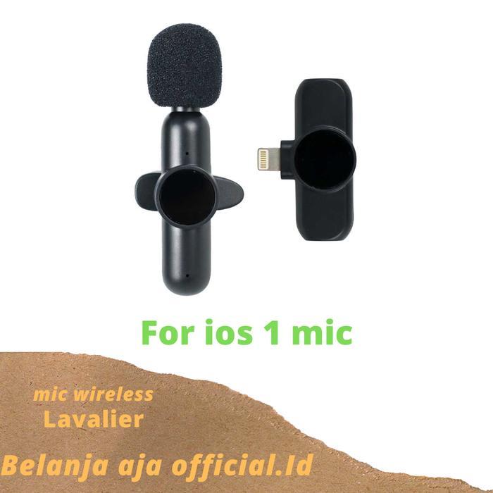 mic wireless clip on smartphone microphone lavalier youtuber vlogger - 1 MIC IPHONE