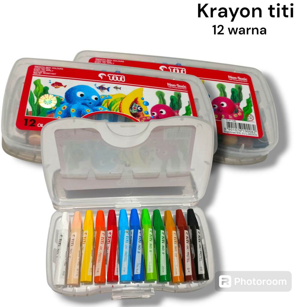 krayon warna titi / oil pastel 12 warna