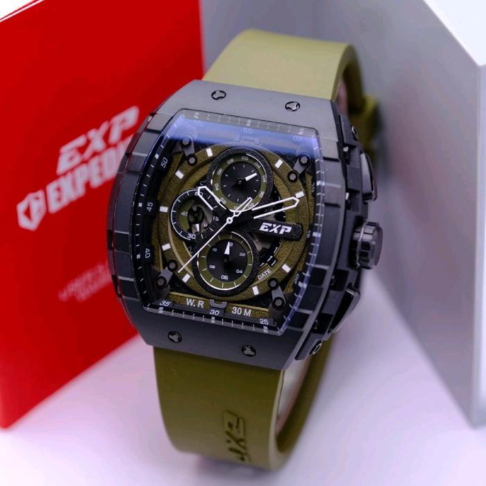 JAN TANGAN PRIA EXPEDITION E6782 / E 6782 ORIGINAL TALI RUBBER - hijau