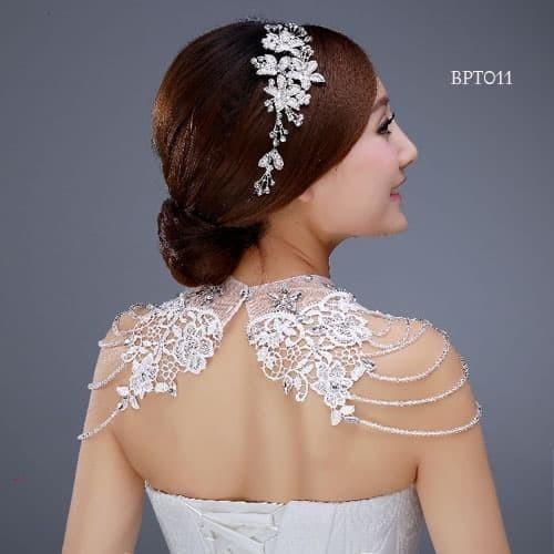 Bolero Pesta Tiara Bridal  Jual Bolero Pengantin Mutiara  BPT011