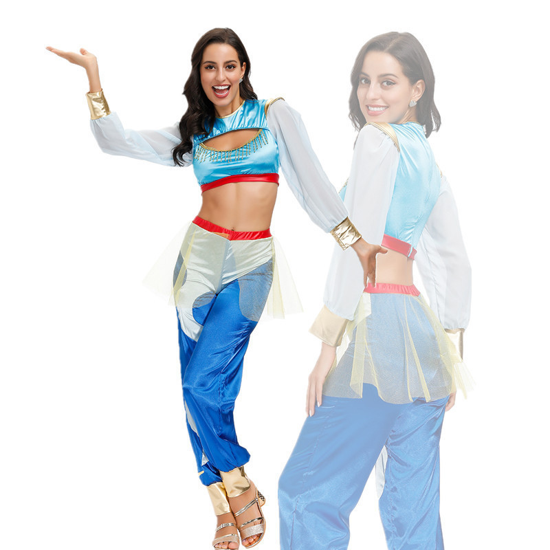 2022New Long Sleeve Belly Dance Performance Costume Jasmine Princess Indian Dance Costume Stage Sexy