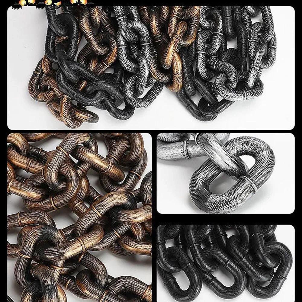 Huge Plastic Simulation Iron Chain for Dogs Thick Plastic Dog Leashes Fun Puppy Traction Rope Big Ir
