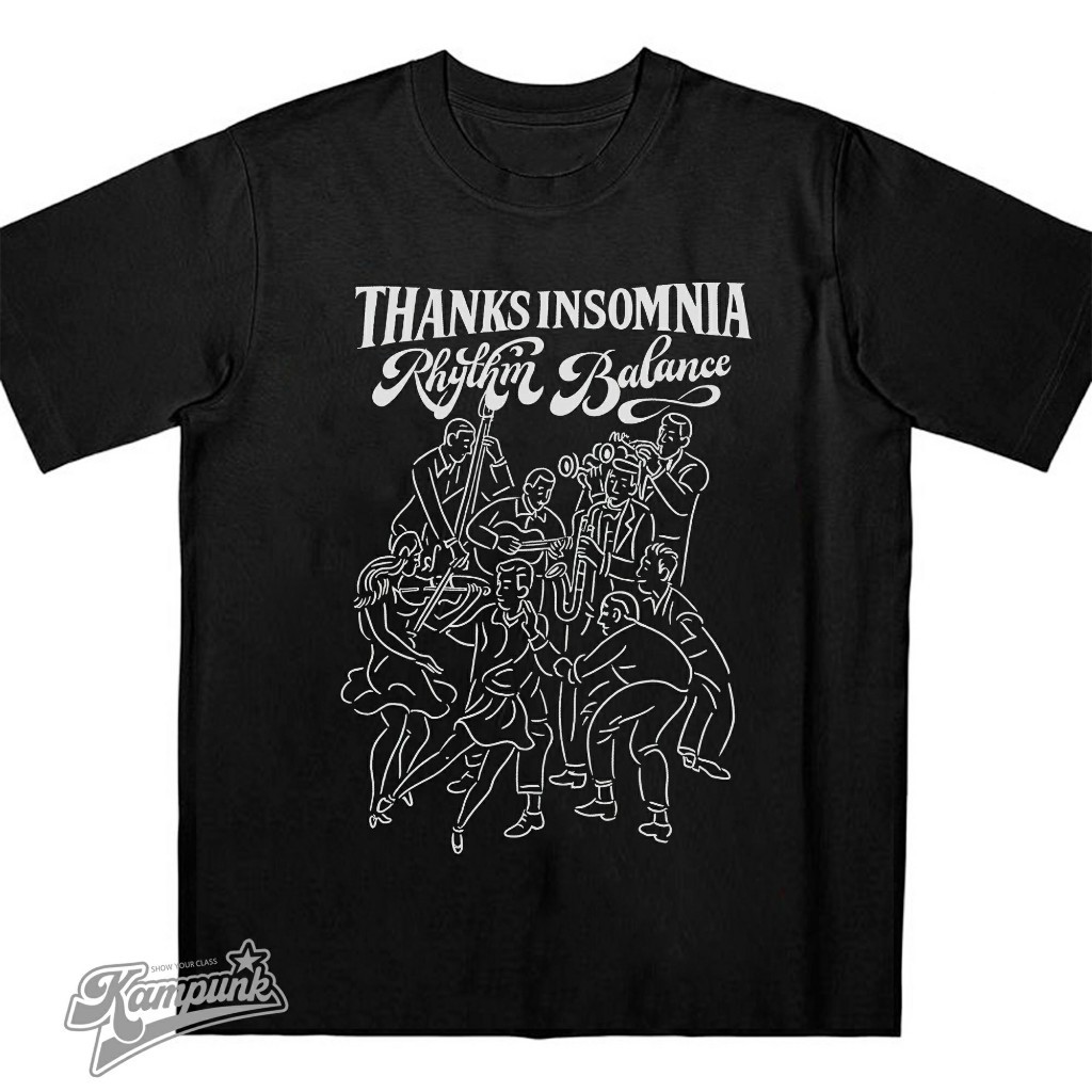 Streetwear THANKSINSOMNIA Hitam dengan Desain Pop Art - Premium Polyester