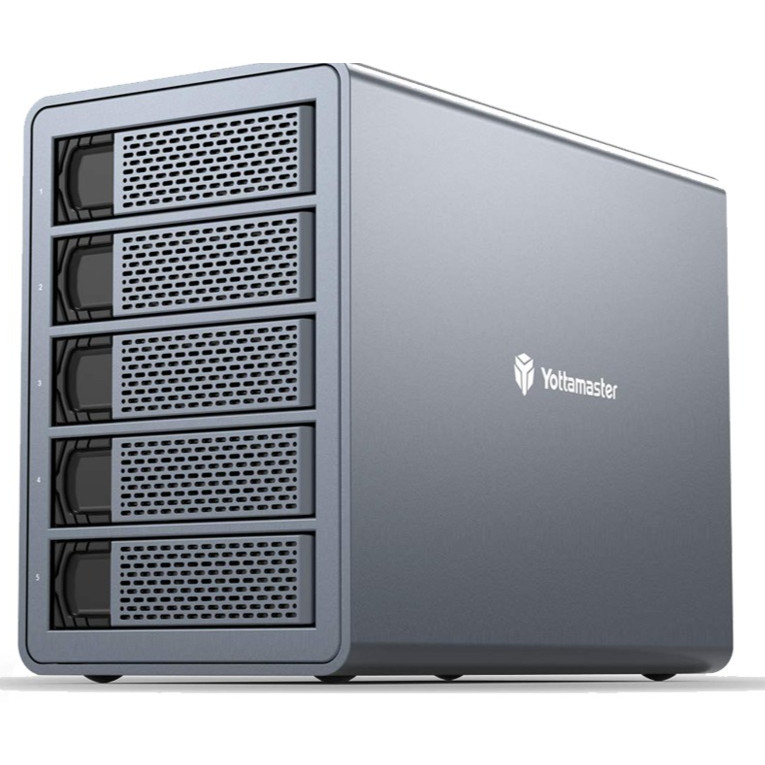 Yottamaster 5 Bay RAID External Hard Drive Enclosure 25 35 SATA HDD SSD Enclosure RAID Mode Hard Dri