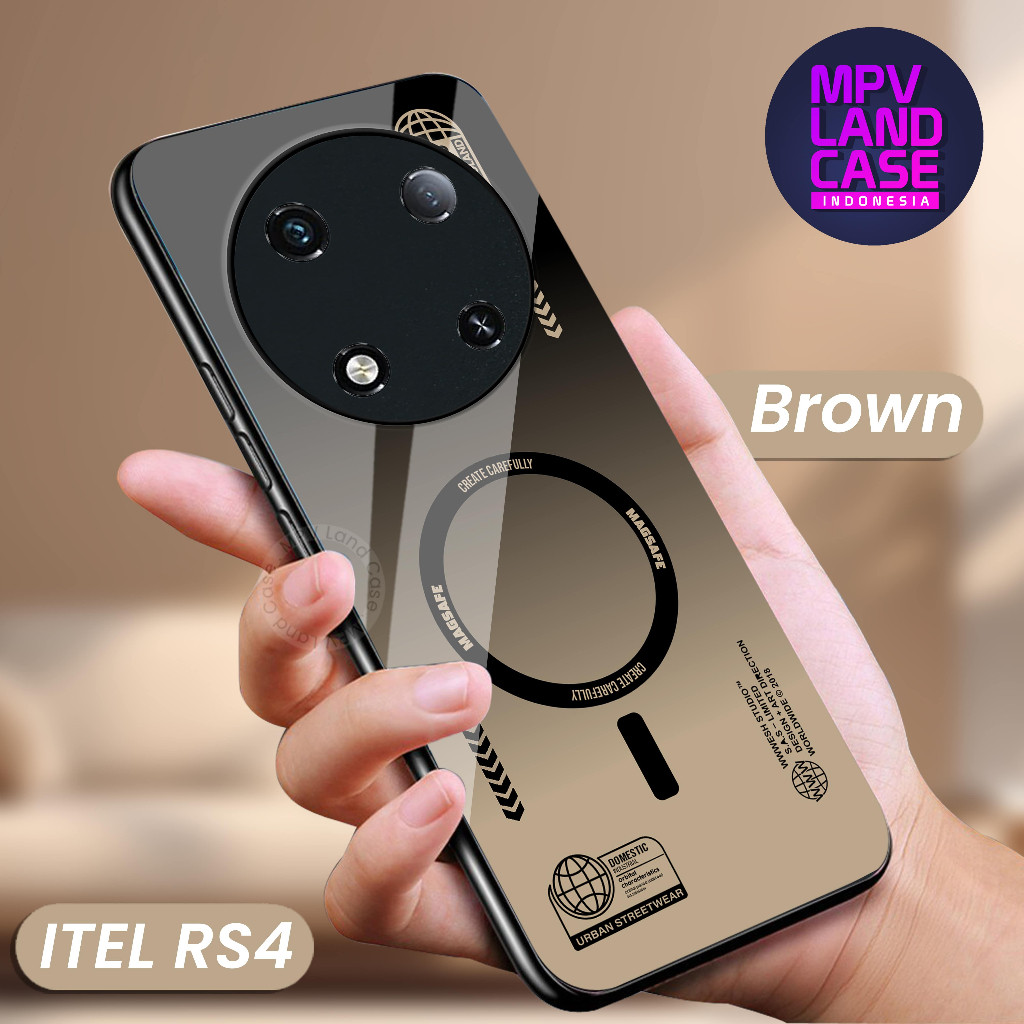 [SGA-47] Softcase Glass Akrilik For Itel RS4 | Softcase Terbaru Itel RS4 | Case Motif Itel RS4 |