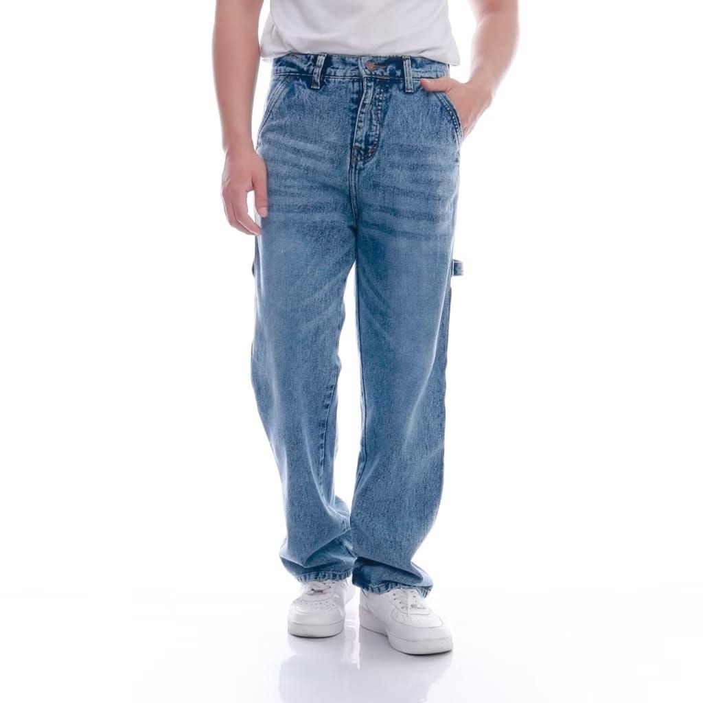Celana Panjang Carpenter Pria Denim Premium