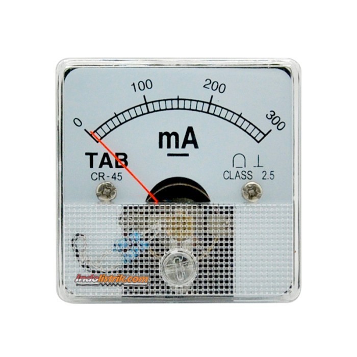 Ampere Meter Analog DC 300 mA CR45 Direct TAB