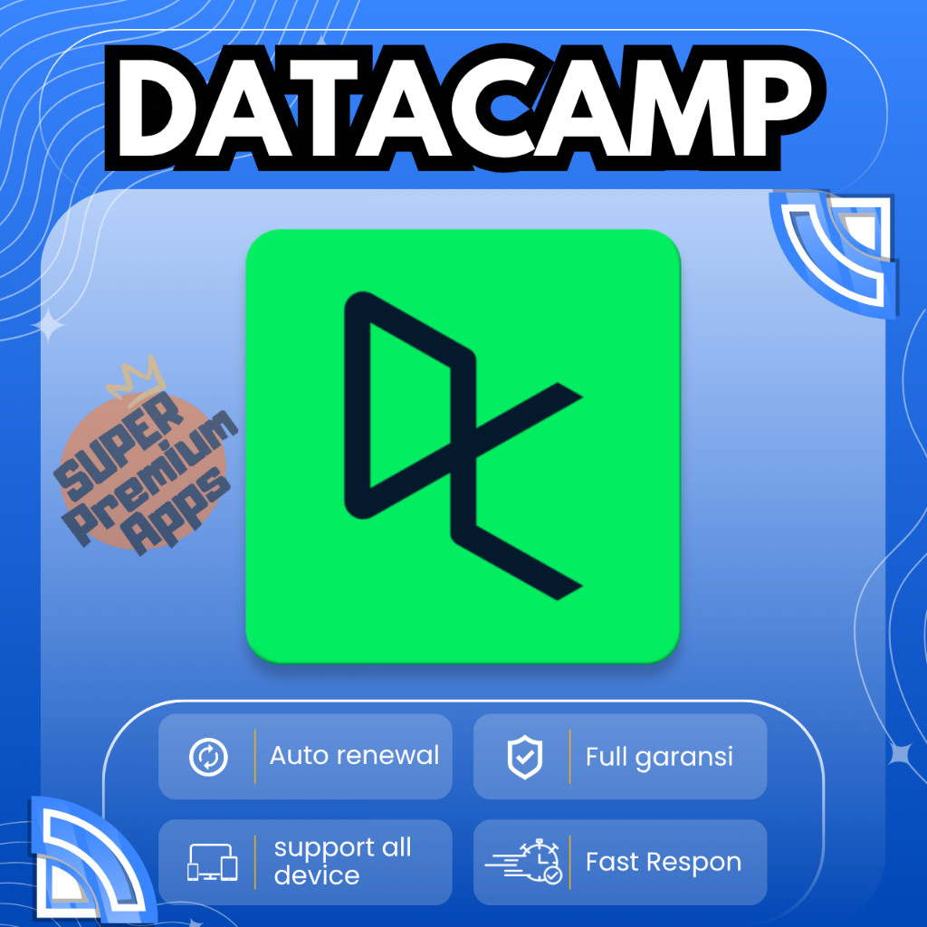 [1 Tahun] Datacamp Premium | Pelajari Ilmu Data dan AI Online | Full Garansi