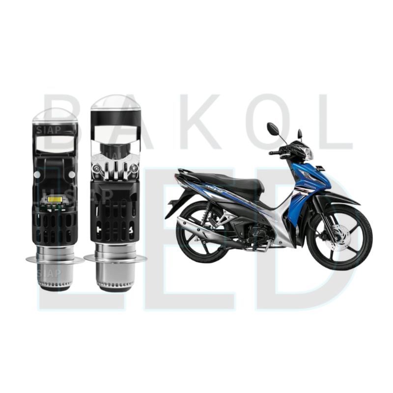1pcs Lampu depan LED H6 Mini BiLED motor Honda Revo FI BL