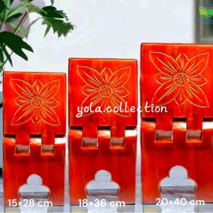 Promo Rekal ALQUR'AN Rekhal Tempat Baca ALQUR'AN Meja Lipat ALQUR'AN JUMBO Motif iqrok (NATURALGLOSY