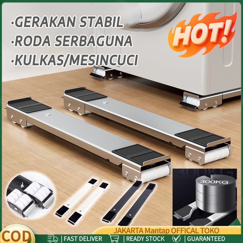 Roda Lemari Portable Roda kulkas / Tatakan kulkas / KAKI KULKAS BESI / RODA KULKAS KUAT / TATAKAN ME