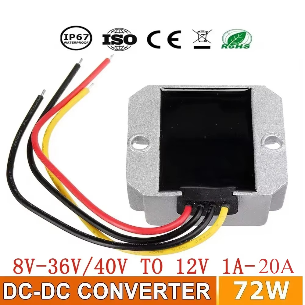 8-40V to 12V 1A-20A Boost Buck DC DC Power Converter Voltage Regulator Transformer Power Supply High