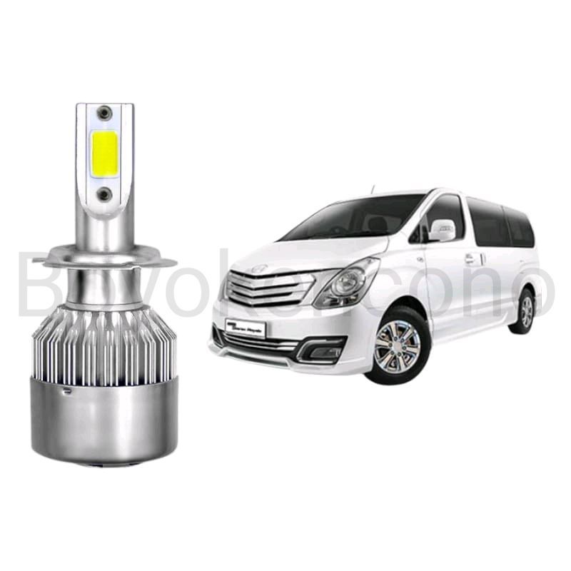 2pcs Lampu Utama Jauh LED H7 COB Mobil HYUNDAI STAREX H-1 GEN2 Byk