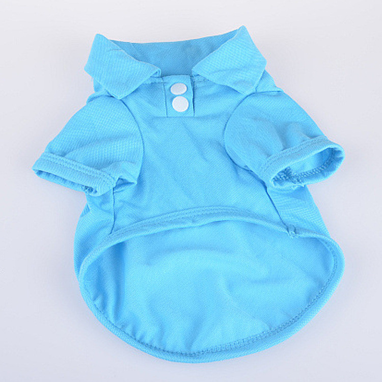 [Pet Wardrobe]Kaos polo anjing warna permen, kaos anjing boneka beruang, lengan pendek