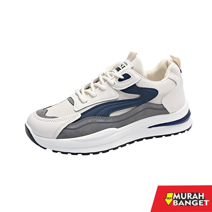 Piero Sepatu Sneakers Pria Trendy Sepatu Sekolah Fashion Kasual 8117 - BLUE GREY, 39