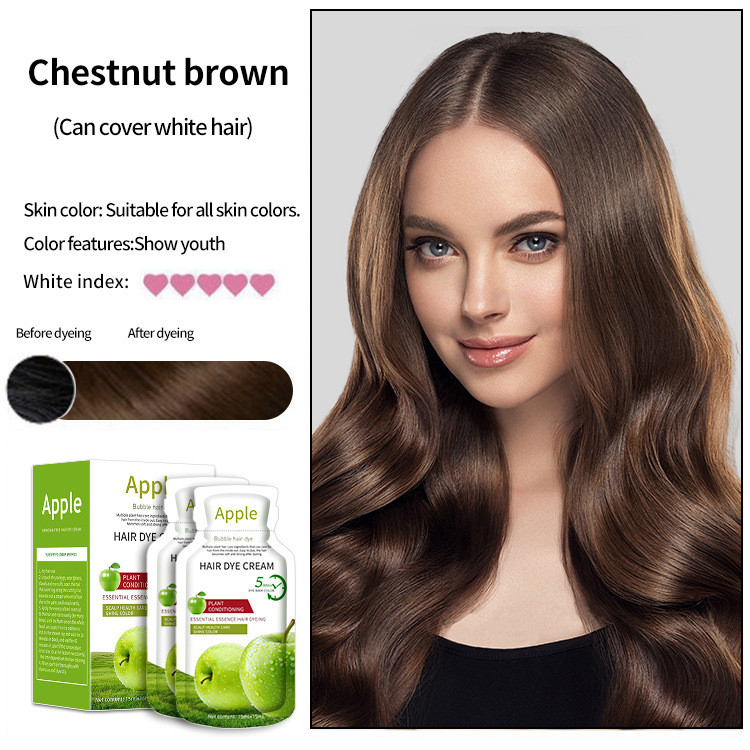 pewarna rambut coklat kastanye pewarna rambut kulit kepala anti lengket apel krim pewarna rambut cok