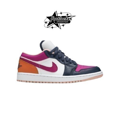 Sneakers Nike Jordan 1 Low Mismetched Purple Magenta  Original   Unisex