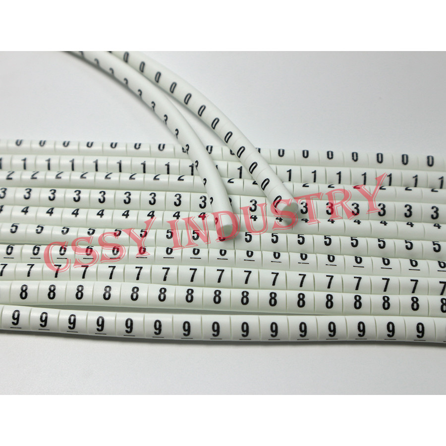 freeshipping  1000pcsset print Cable Markers 0510mm2   number 0123456789 10 fferent number Cable Wir