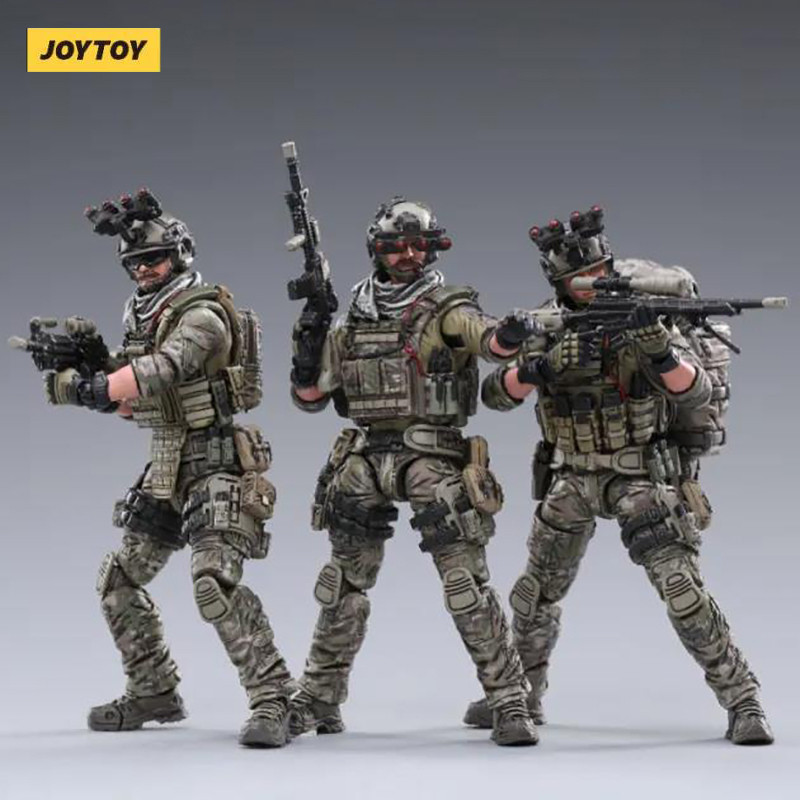 JOYTOY 1/18 Action Figures (3PCS/SET) Hardcore US Navy Seals (Extra Free Weapons) Anime Collection M