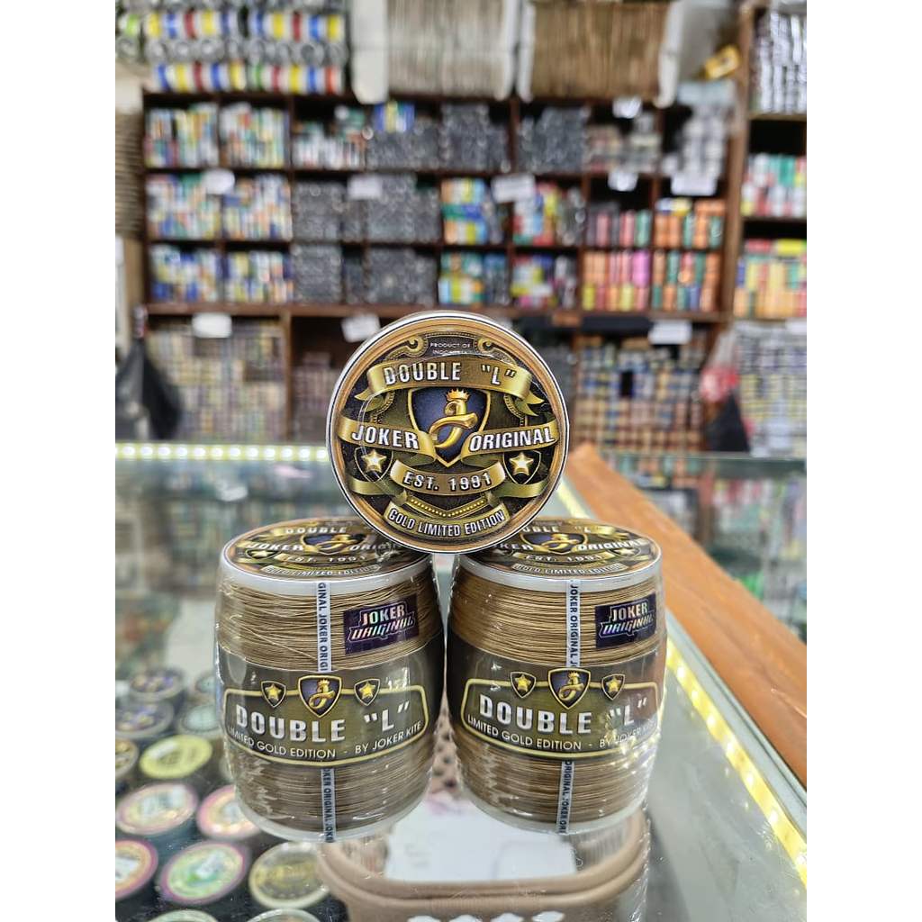 Gelasan JOKER DOUBLE "L" 2000yard - Benang gelasan JOKER ORIGINAL 100% - gold limited edition yang t
