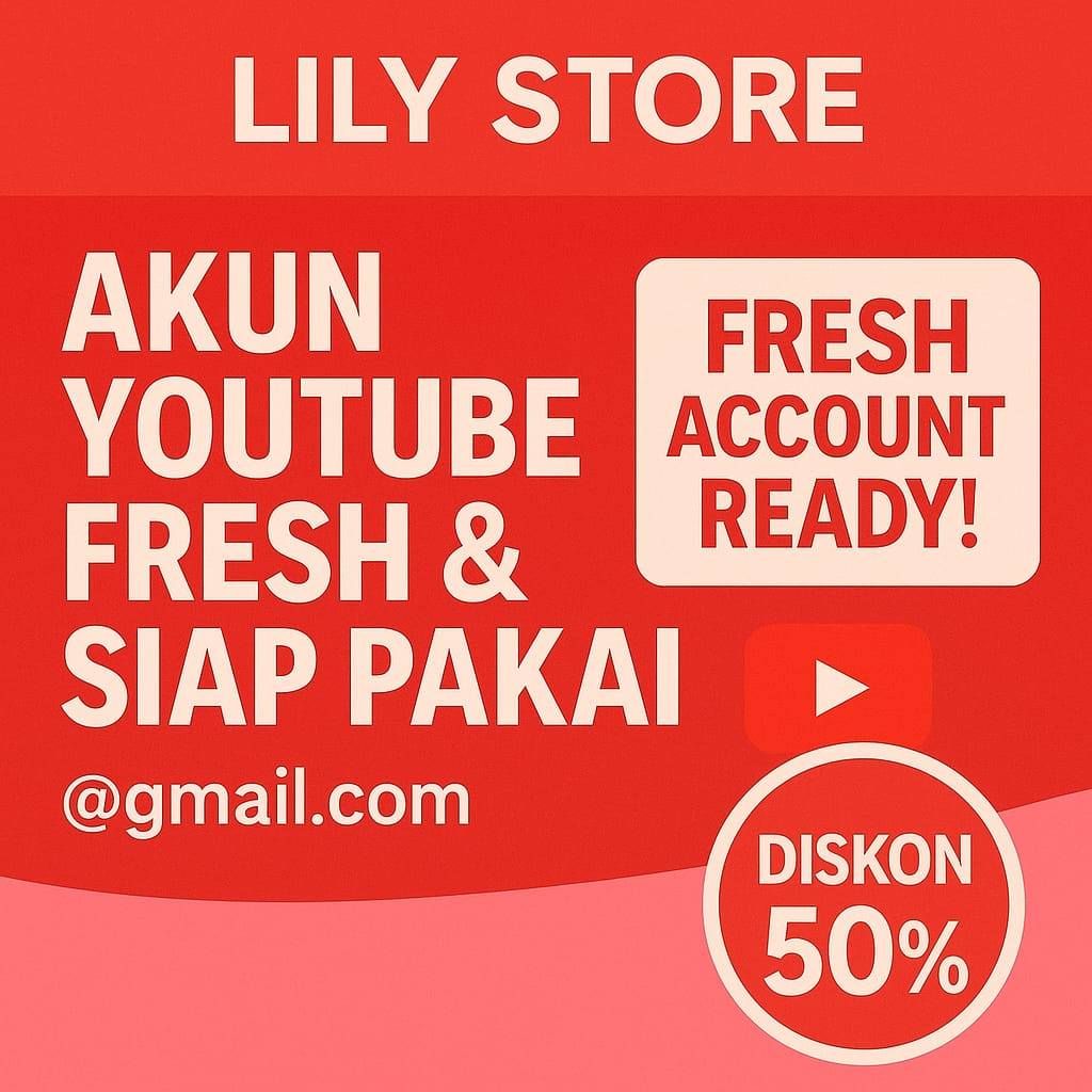 YOUTUBE ACCOUNT FRESH + GMAIL ADA 2 PILIHAN