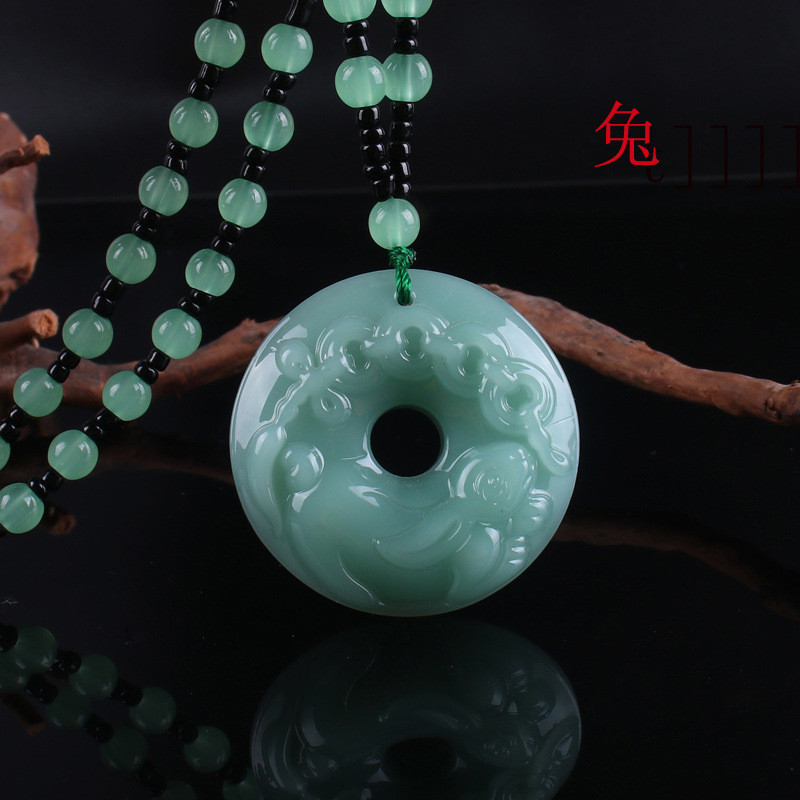 SDK kalung giok bulat  12 shio