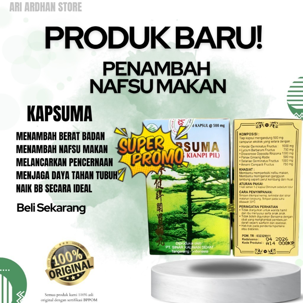 PALING AMPUH ~ Kianpi Penggemuk Badan ~ ( Kianpi Original ) ~original.kianpii Kapsuma (Ginseng Kianp