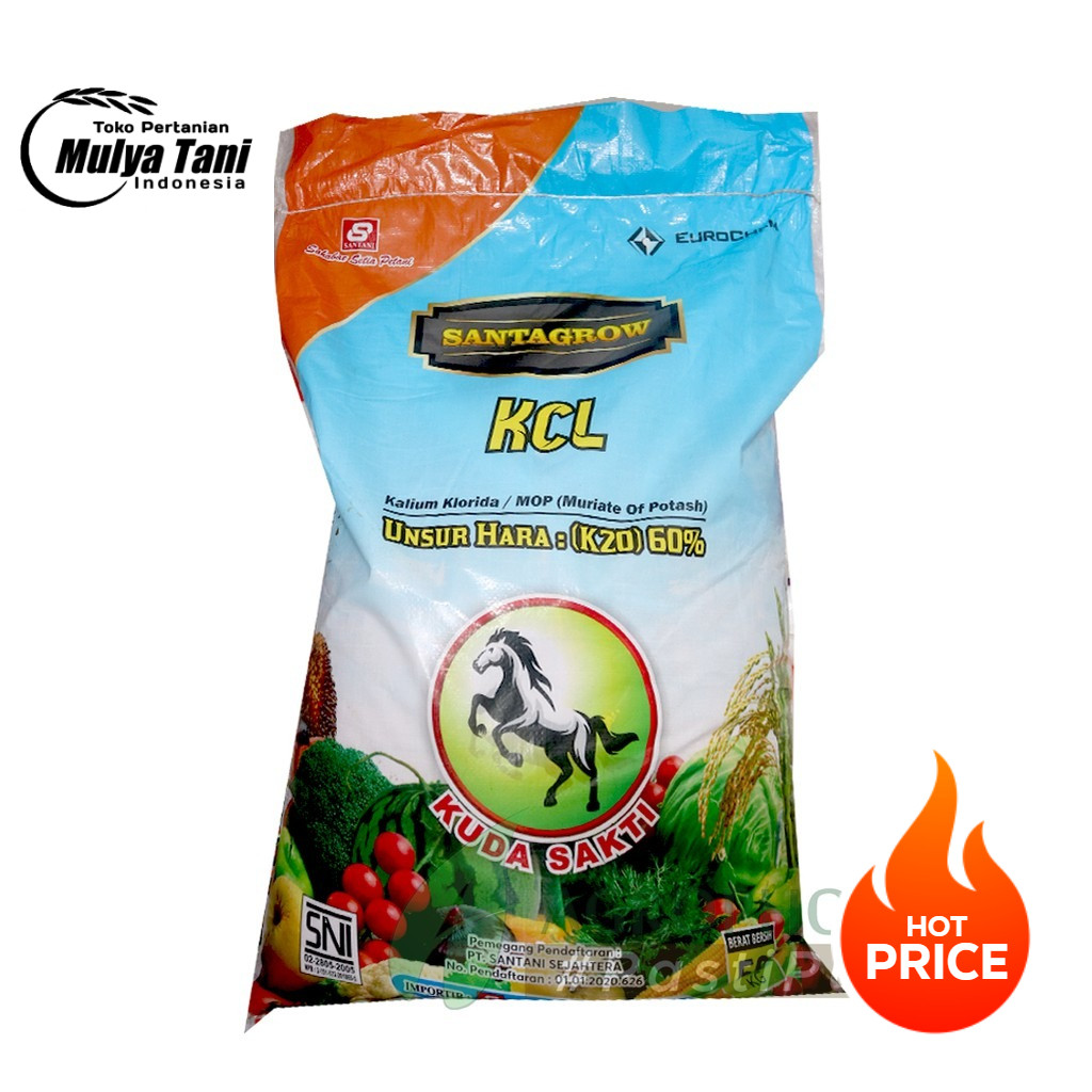 Pupuk KCL granul Cap Kuda Sakti 1 Kg - Repack