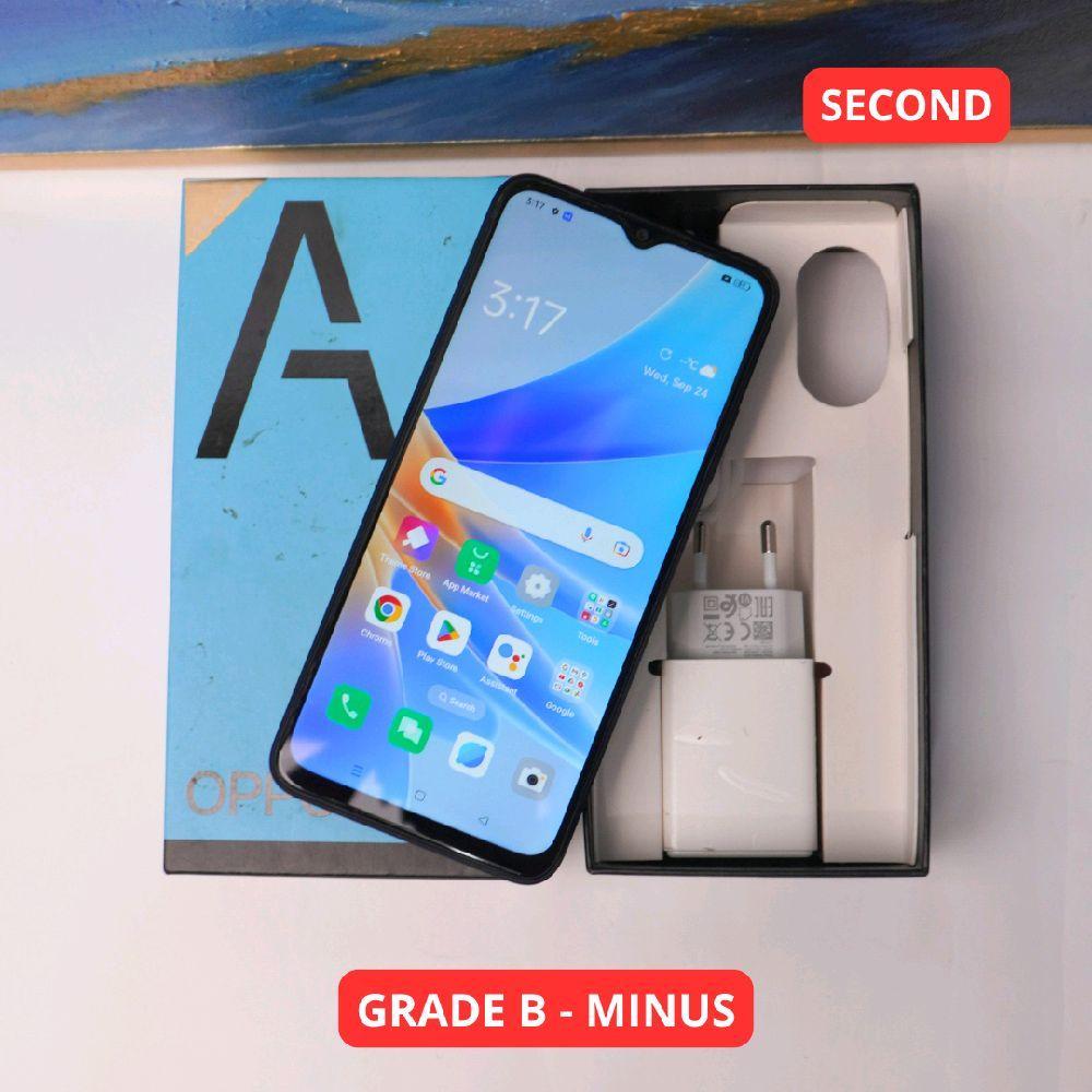 OPPO A17K 3/64 GB GRADE B - MINUS HP SECOND ORIGINAL SINAR MUTIARA CELL (20278)