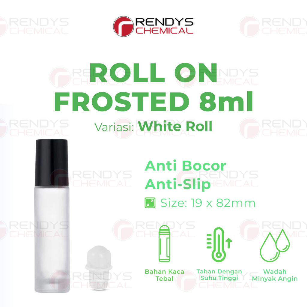 BOTOL KACA ROLL ON FROSTED 8ML / BOTOL ROLL ON 8ML / BOTOL ROLL ON 10ML BURAM