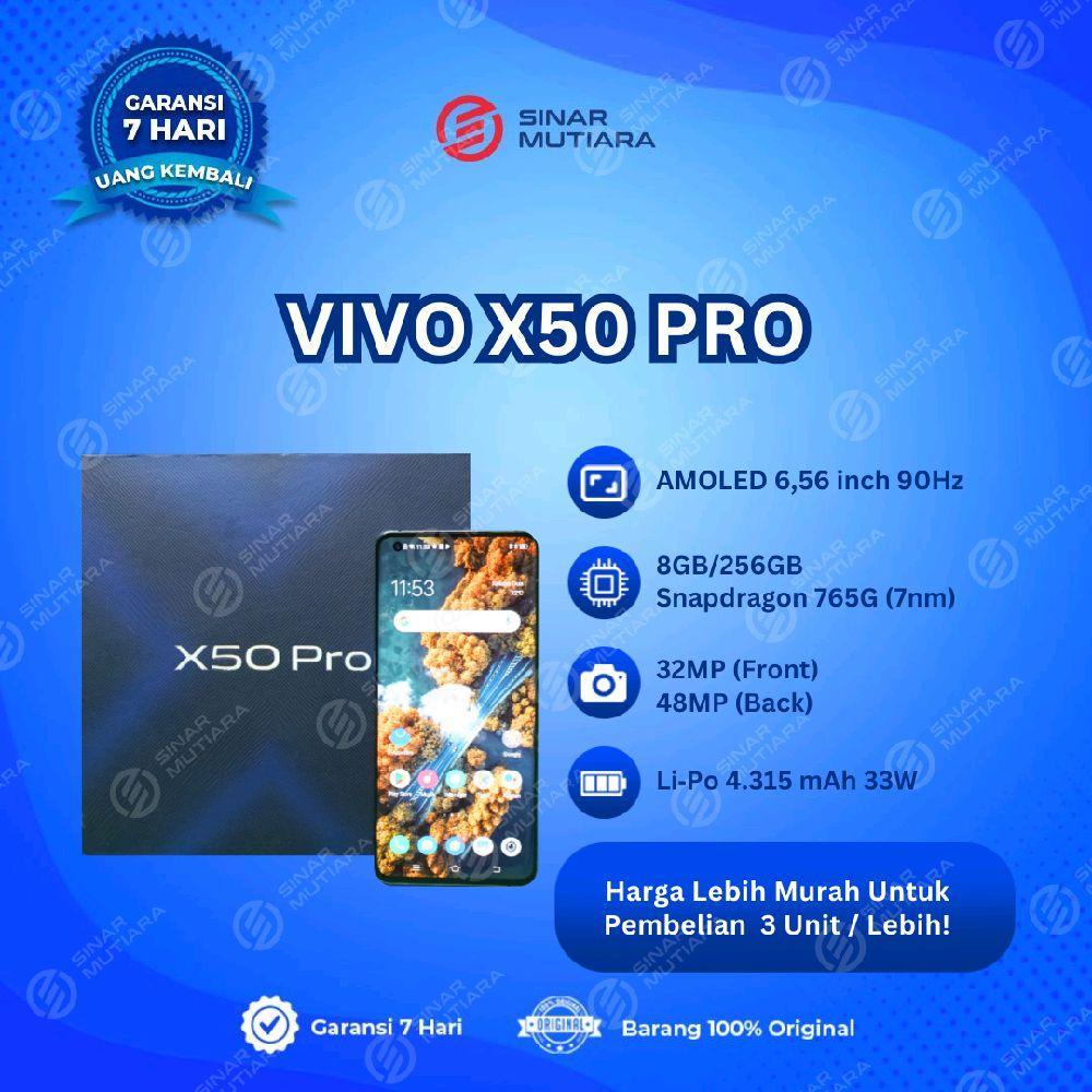 VIVO X50 PRO 8/256 GB HP SECOND ORIGINAL SINAR MUTIARA CELL