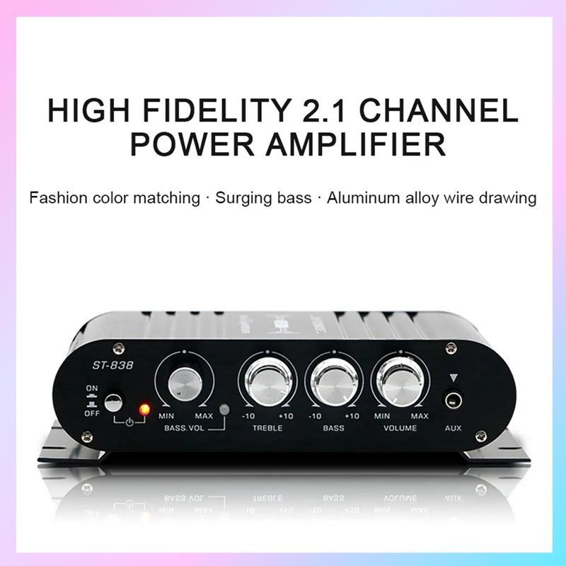 AB25-ST-838 Auo Amplifier Black Mini Amplifier Hifi Auo Amplifier Fm Rao Mini Hifi Auo Power Amplifi