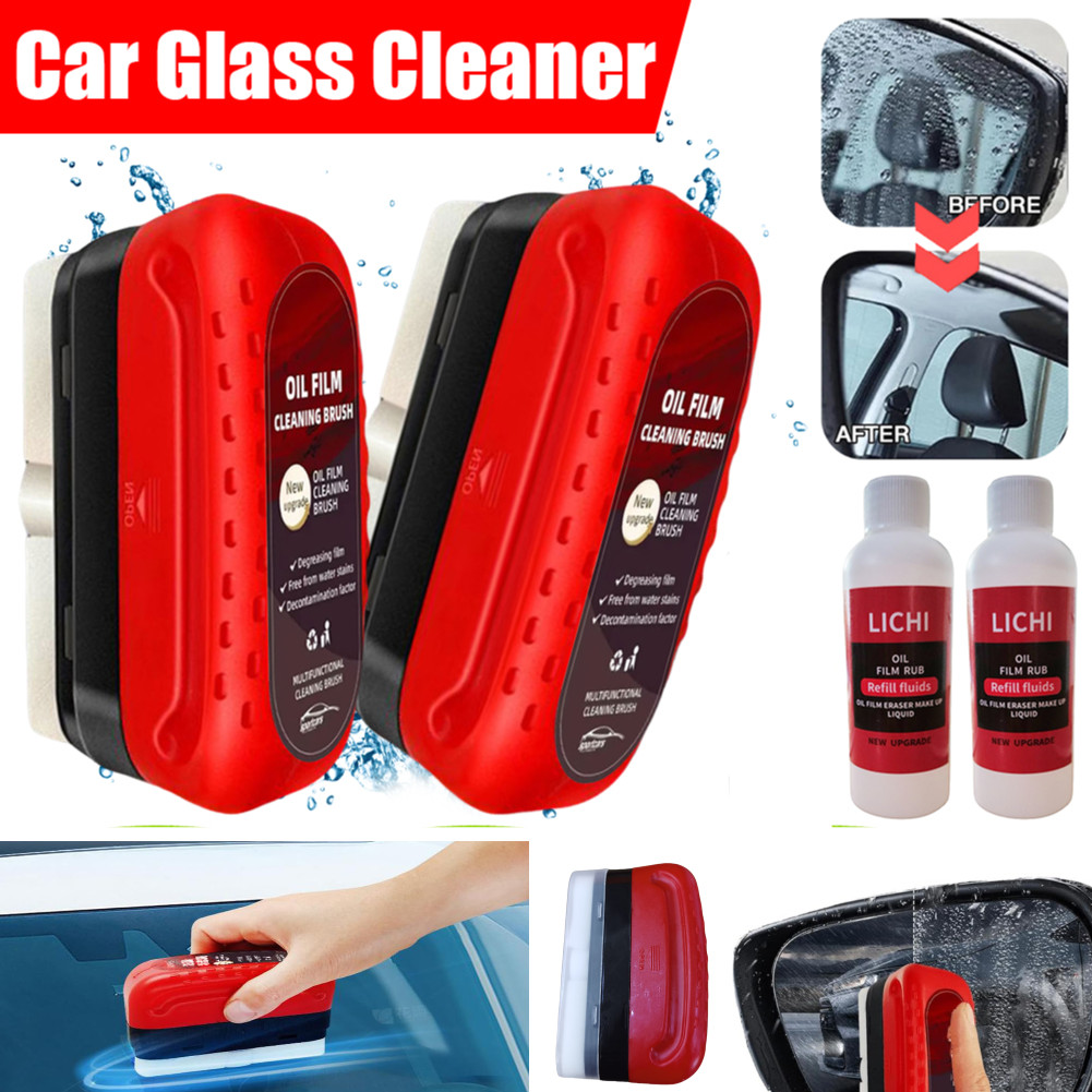 Automotive Car Oil Film Cleaning Brush Universal Glass Cleaning Oil Film Remover for Car Window Wind