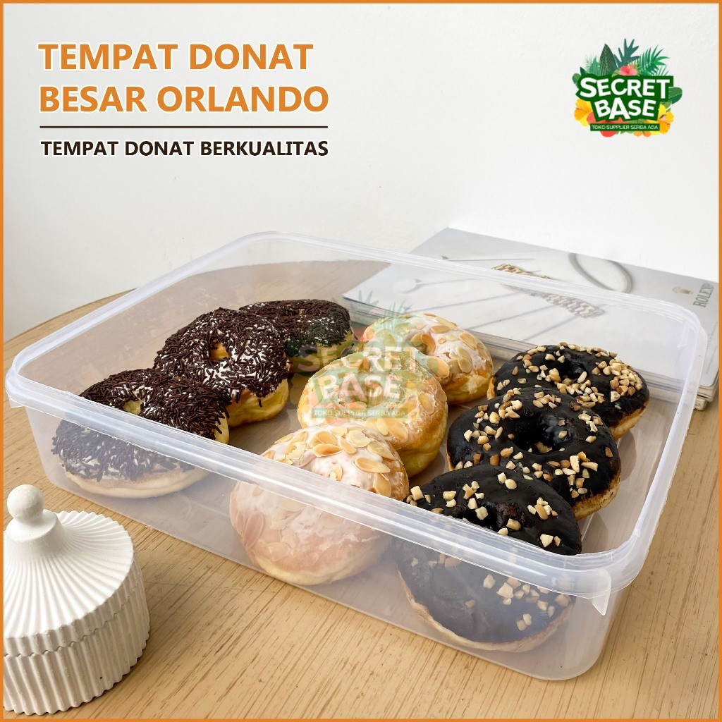 TEMPAT DONAT BESAR - Wadah Makanan Serbaguna 7000ml / Kotak Plastik Rapat