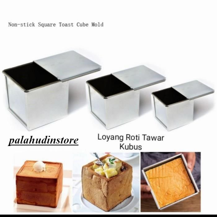 Loyang Roti Tawar Mini 10x10x10 / Loyang Kubus 15×15×15/ Loyang Kotak - 7x7x7