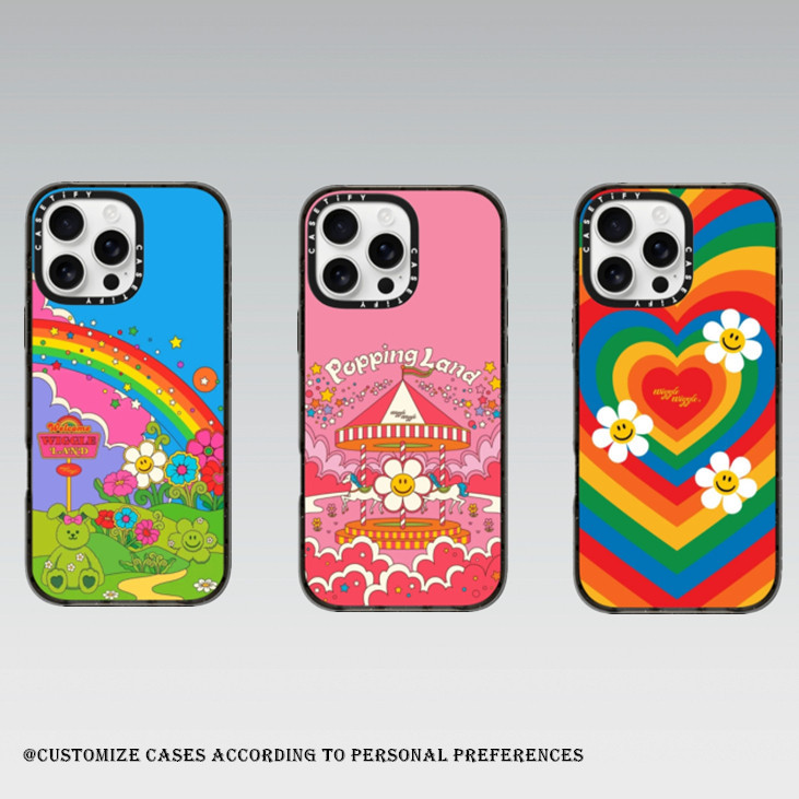 CASETiFY wiggle wiggle Phone Case Untuk iPhone 16 16Pro 11 12 13 14 15 Plus Pro Max Magnetic Hard Cl