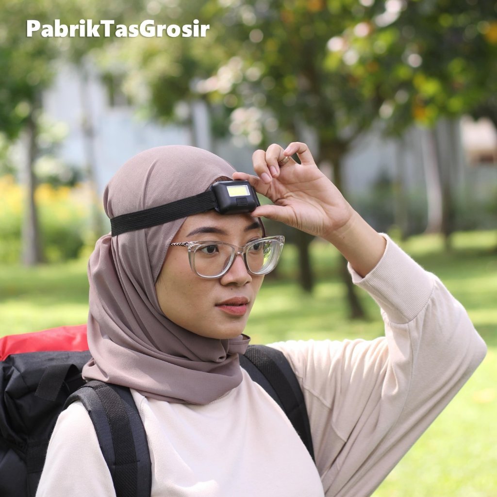 Headlamp Camping Mendaki Lampu Kepala Cob Senter Kepala Gunung Terang Lampu Mendaki Muncak Hiking Cl