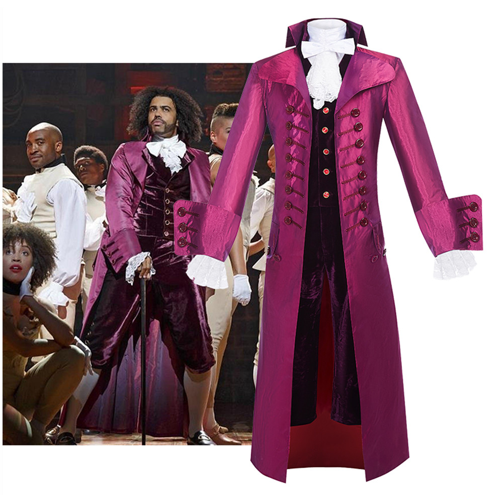 Musical Hamilton Thomas Jefferson Marquis De Lafayette Cosplay Victorian Costume Adult Men Outfits M