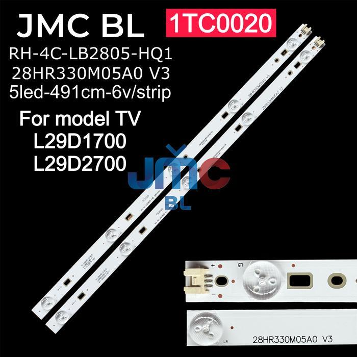 Jmc Led Backlight 28HR330M05A0 V3 penganti backlight model TV L29D1700 L29D2700 Elmatu JMCPart
