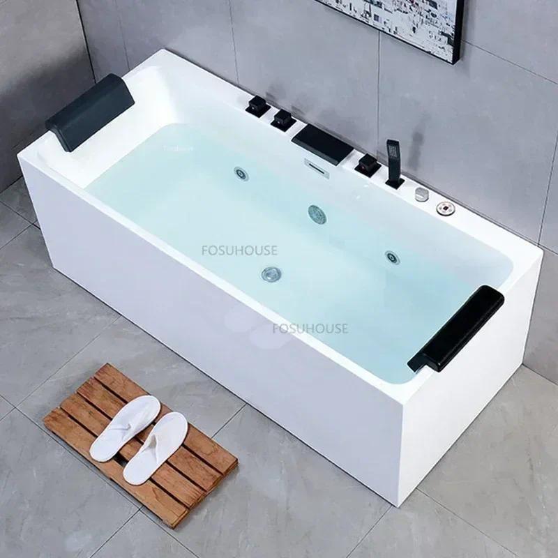 Portable Whirlpool Bathtub Acrylic Adult Bathroom Bathtub Adults Portable Household Small Apartment 
